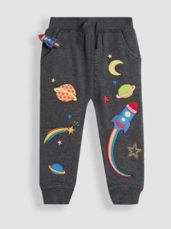 Jojo Maman Bébé Espace gris anthracite - Safari Friends Appliqué Jogging Discount