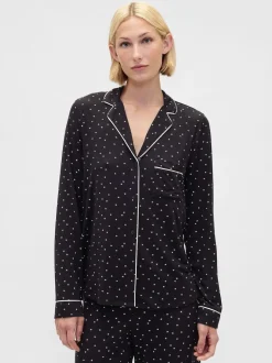 Gap Etoile noire - Haut de Pyjama à manches longues en modal Outlet