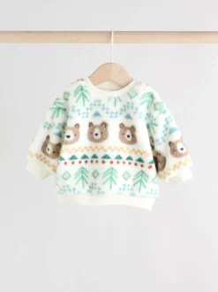 Next Fairisle ours vert - Ensemble Bébé haut en polaire et Survêtement (0mois-2ans) Sale
