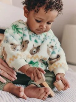 Next Fairisle ours vert - Ensemble Bébé haut en polaire et Survêtement (0mois-2ans) Sale