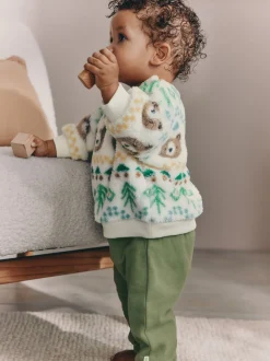 Next Fairisle ours vert - Ensemble Bébé haut en polaire et Survêtement (0mois-2ans) Sale
