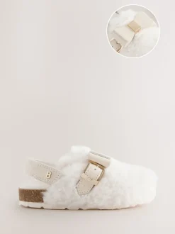 Baker by Ted Baker Fausse fourrure neutre - Chaussons sabots Mule Filles à bride arrière