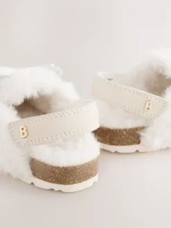 Baker by Ted Baker Fausse fourrure neutre - Chaussons sabots Mule Filles à bride arrière