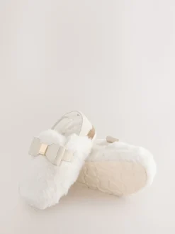 Baker by Ted Baker Fausse fourrure neutre - Chaussons sabots Mule Filles à bride arrière