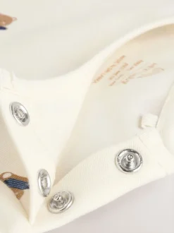 Next - Ensemble salopette et body en velours côtelé (0mois-2ans) Fauve à motif ours marron