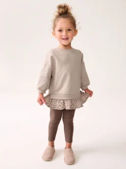 Next Fauve neutre - Ensemble Top et Leggings à manches longues (3mths-7yrs) Online