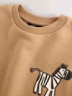 Next Fauve/écru/gris anthracite - Ensemble Sweat-shirt et Survêtement (3mois à7ans) Sale