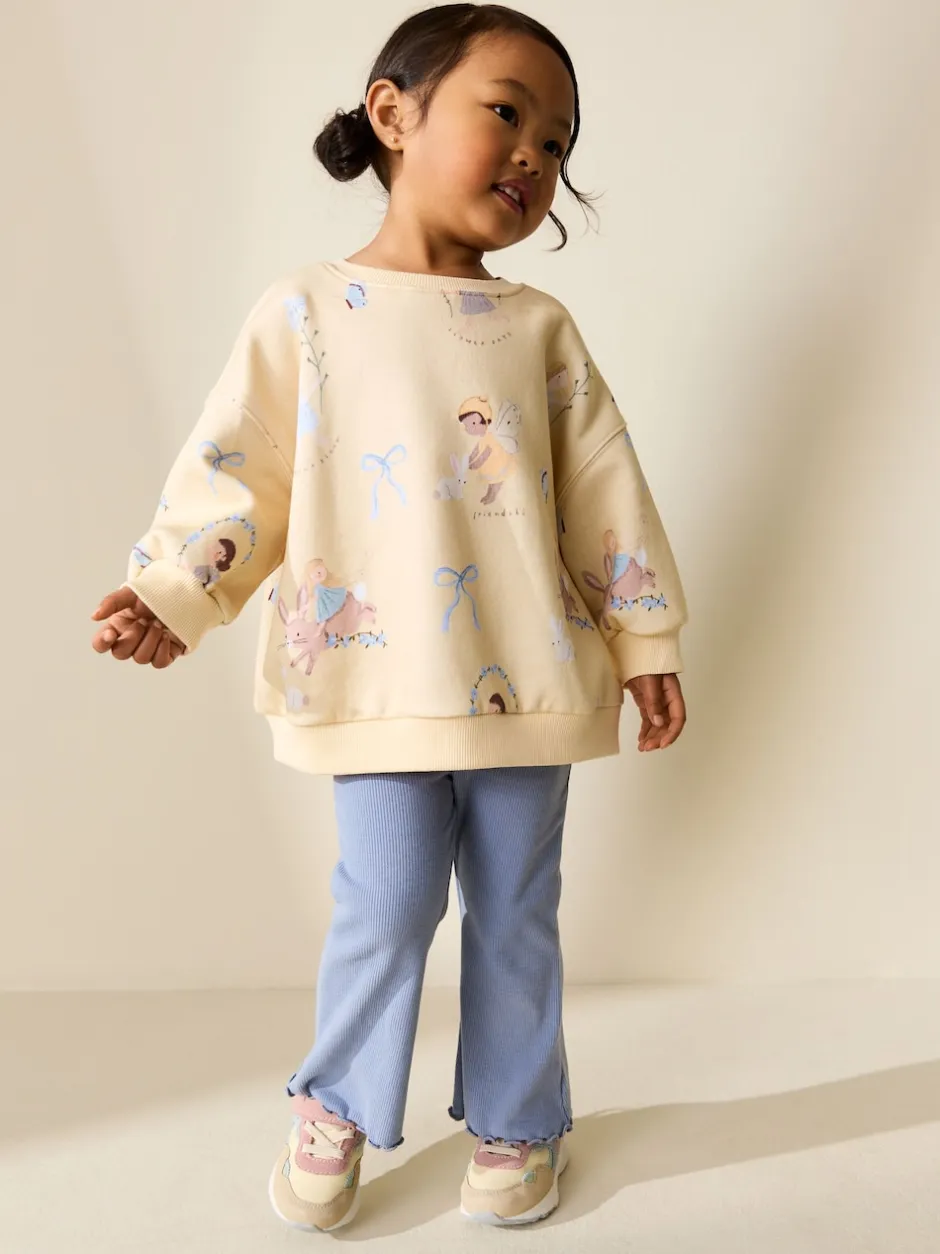 Next Fée jaune/bleue - Ensemble sweat et legging évasé (3mois-7ans)