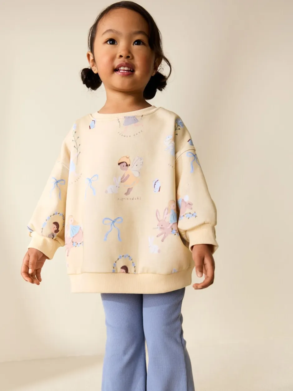 Next Fée jaune/bleue - Ensemble sweat et legging évasé (3mois-7ans)