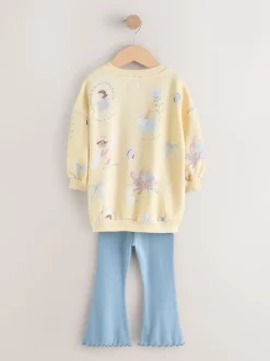 Next Fée jaune/bleue - Ensemble sweat et legging évasé (3mois-7ans)