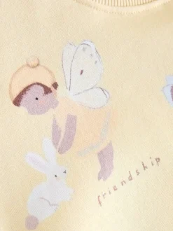 Next Fée jaune/bleue - Ensemble sweat et legging évasé (3mois-7ans)