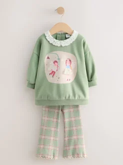 Next Fée vert - Ensemble Sweat-shirt à col et Leggings évasé (3mois-7ans) Discount