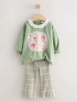 Next Fée vert - Ensemble Sweat-shirt à col et Leggings évasé (3mois-7ans) Discount