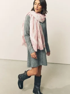 Next Feuille de marbre rose - Écharpe légère