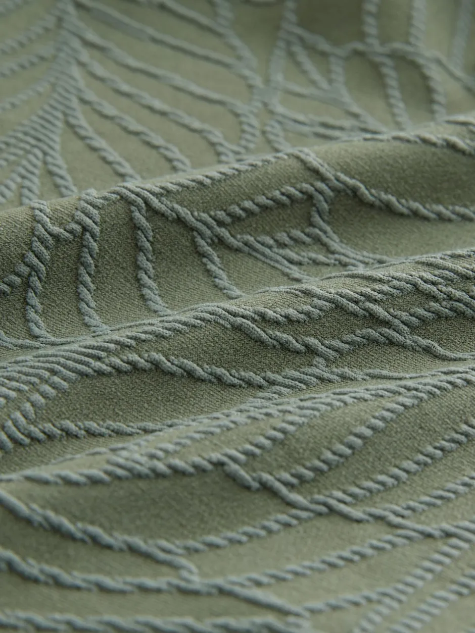 Next - Maillot de bain plongeant et galbant avec contrôle du ventre Feuille vert kaki texturée Outlet