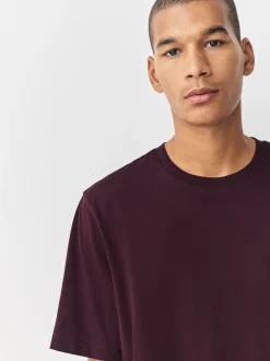 Next - Ajustement régulier - T-shirt Essential Col rond en coton Figue violette Sale