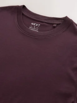 Next - Ajustement régulier - T-shirt Essential Col rond en coton Figue violette Sale