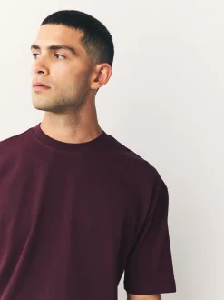 Next - Coupe ample - T-shirt épais Figue violette Outlet