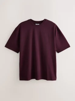 Next - Coupe ample - T-shirt épais Figue violette Outlet