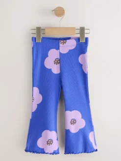 Next - Leggings évasés à côtes (3mths-7yrs) Fleur bleue Discount