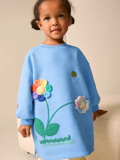 Next Fleur bleue - Robe en molleton décontractée (3mois à7ans) Sale