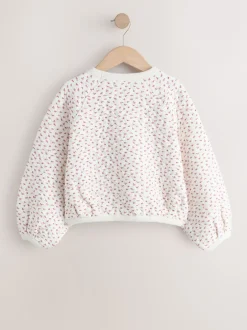 Next Fleur crème Ditsy - Sweat-shirt matelassé (3-16ans) New