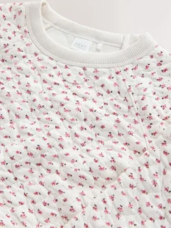 Next Fleur crème Ditsy - Sweat-shirt matelassé (3-16ans) New