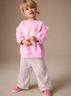 Next - Ensemble Sweat-shirt et Pantalons Amples (3mois-7ans) Fleur rose Sale