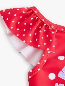 Next Fleur rouge à pois - Maillot de bain à volants Cath Kidston (3mois à7ans) Outlet