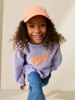 Next Fleur violette lilas - Sweat-shirt (3-16yrs) Outlet