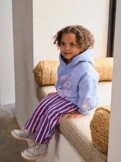 Next Fleur violette rayée - Ensemble sweat à capuche et coupe ballon Survêtement (3mois -7ans)