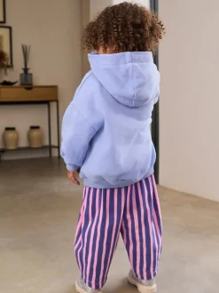 Next Fleur violette rayée - Ensemble sweat à capuche et coupe ballon Survêtement (3mois -7ans)