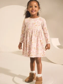 Next - Robe côtelée à manches longues (3mois-7ans) Fleuri Hot