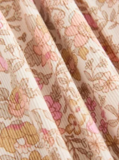 Next - Robe côtelée à manches longues (3mois-7ans) Fleuri Hot