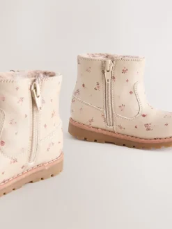 Next - Bottines Chelsea zippées à glands Fleuri neutre Discount