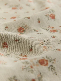 Next Fleuri neutre - Robe chemise à manches longues en sergé de coton Clearance