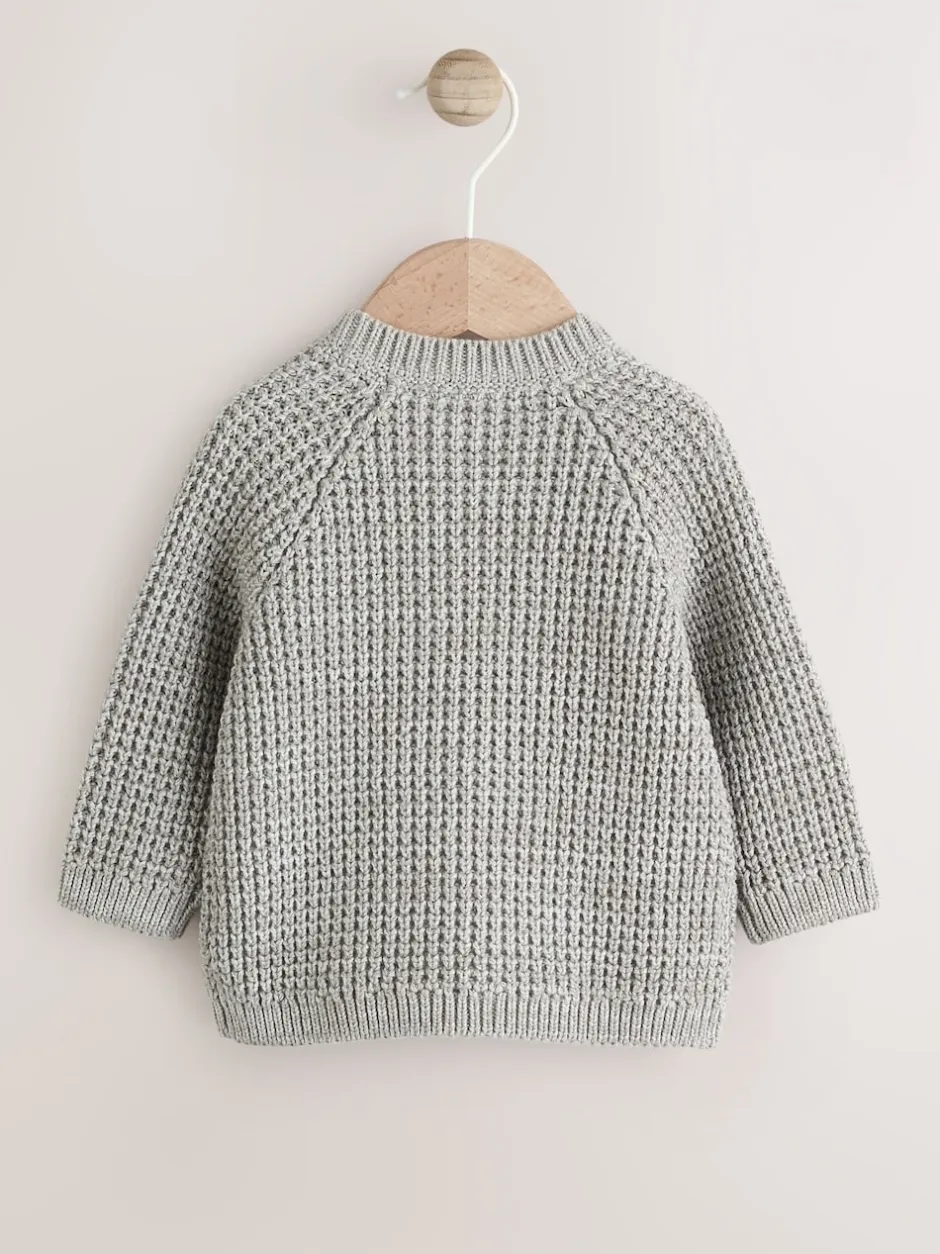 Next Fleurs grises au crochet - Cardigan tricoté pour bébé (0mths-3yrs)