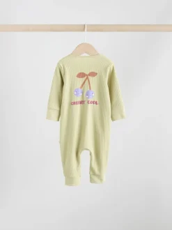 Next Fleurs multicolores - Combinaisons de nuit à fermeture éclair pour bébés 3 Pack (0mths-3yrs)