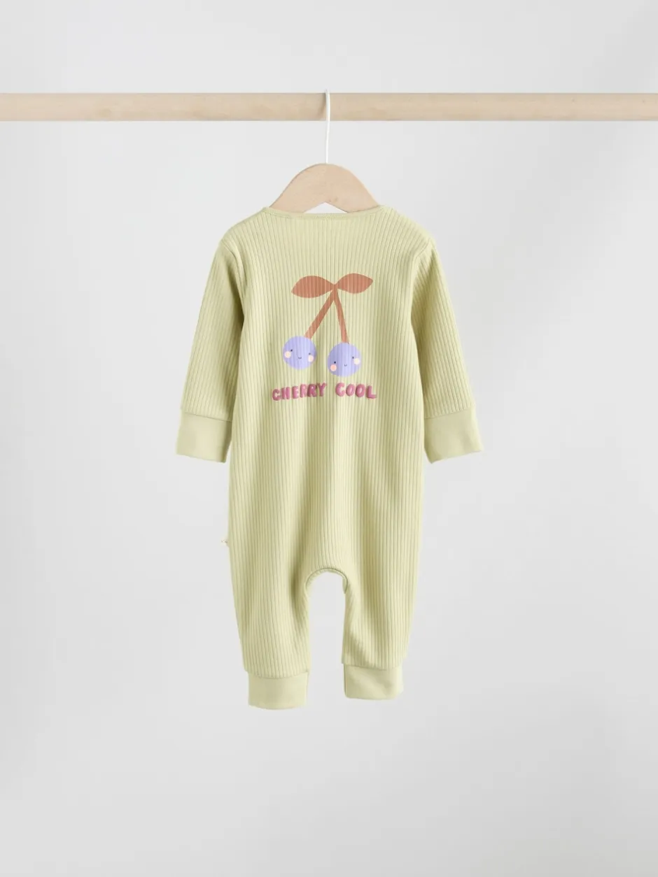 Next Fleurs multicolores - Combinaisons de nuit à fermeture éclair pour bébés 3 Pack (0mths-3yrs)