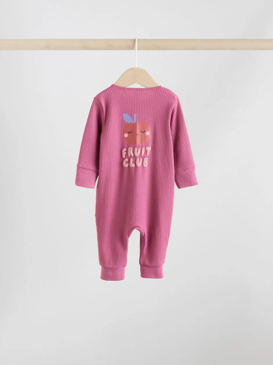 Next Fleurs multicolores - Combinaisons de nuit à fermeture éclair pour bébés 3 Pack (0mths-3yrs)