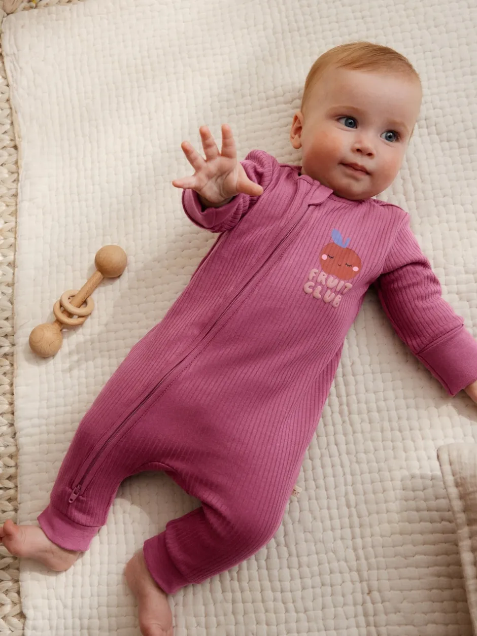 Next Fleurs multicolores - Combinaisons de nuit à fermeture éclair pour bébés 3 Pack (0mths-3yrs)