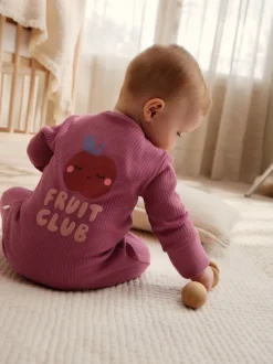 Next Fleurs multicolores - Combinaisons de nuit à fermeture éclair pour bébés 3 Pack (0mths-3yrs)