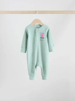 Next Fleurs multicolores - Combinaisons de nuit à fermeture éclair pour bébés 3 Pack (0mths-3yrs)