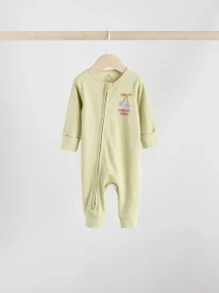 Next Fleurs multicolores - Combinaisons de nuit à fermeture éclair pour bébés 3 Pack (0mths-3yrs)