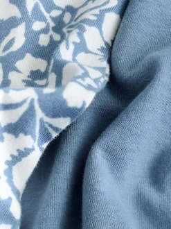 Next Floral bleu - Ensemble pyjama short en coton Hot