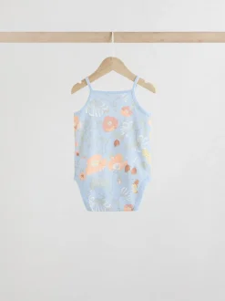 Next Floral bleu - Paquet de bodys pour bébé avec gilet 5 Hot