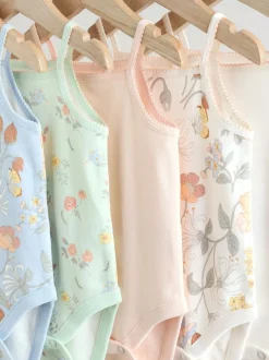 Next Floral bleu - Paquet de bodys pour bébé avec gilet 5 Hot