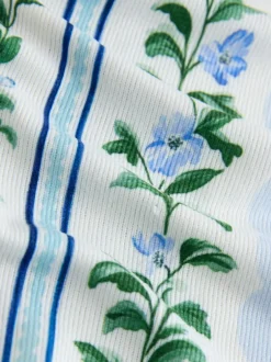 Next Floral bleu - Pyjama confortable à manches longues Outlet