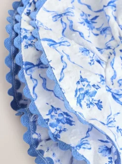 Next Floral bleu - Robe à manches d'ange (3mths-8yrs) Hot