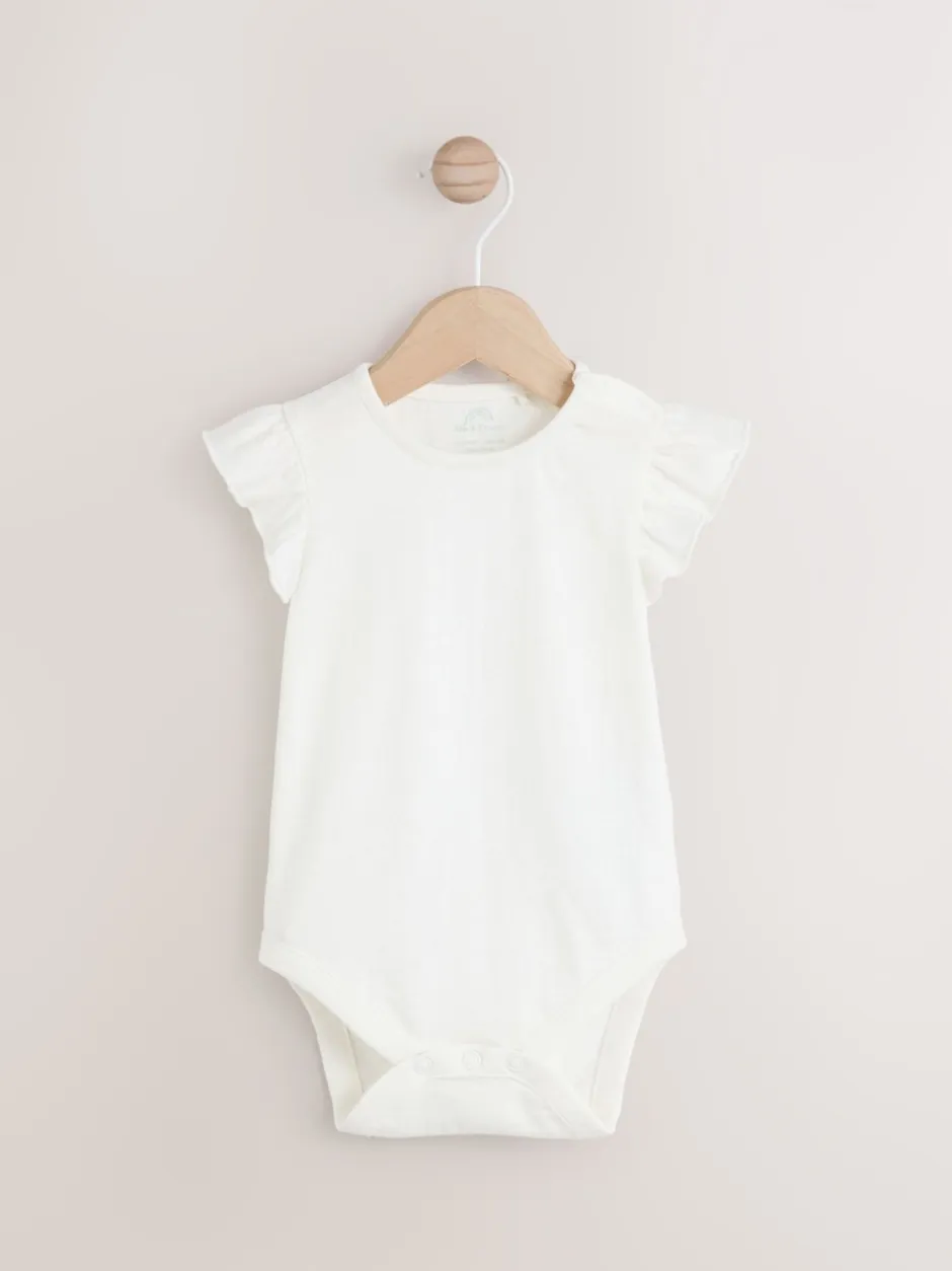 Next Floral brodées Vert sauge - Ensemble salopette et jambe bébé 100% coton à manches courtes (0mois2ans) Discount